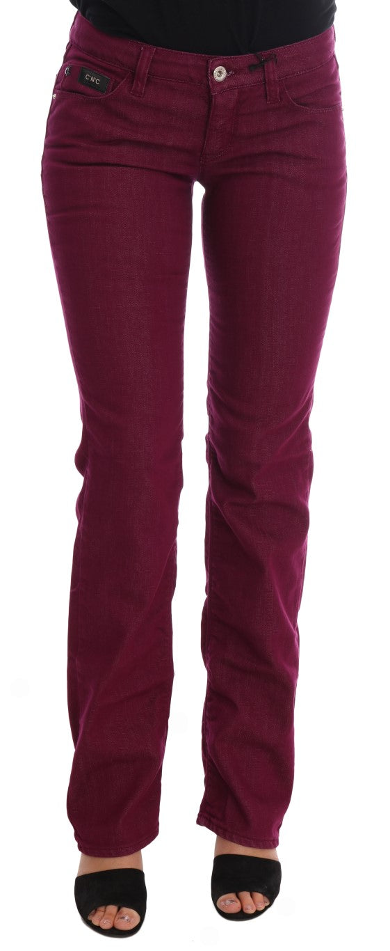 Costume National Jeans aus Baumwollstretch in roter Waschung