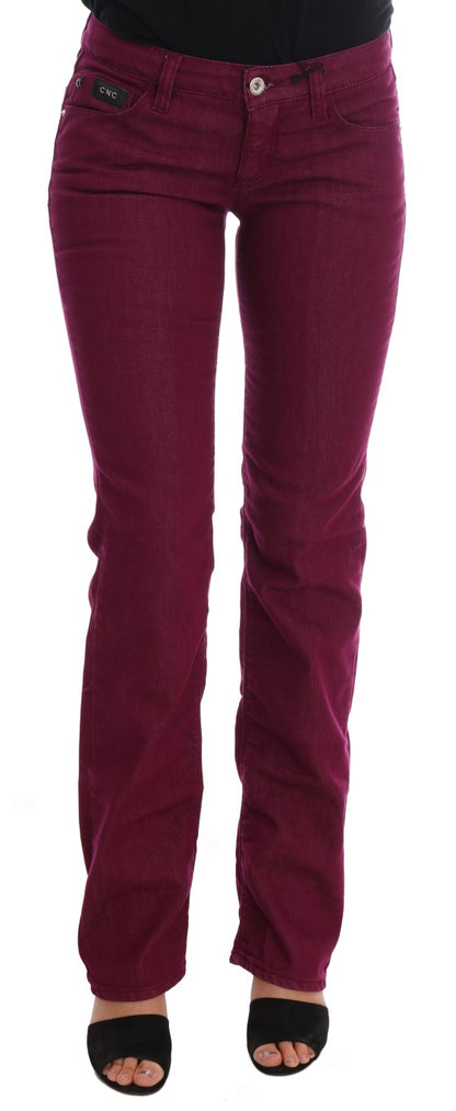Costume National Jeans aus Baumwollstretch in roter Waschung