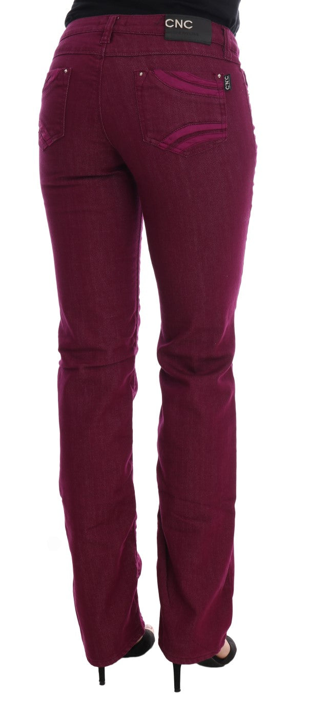 Costume National Jeans aus Baumwollstretch in roter Waschung