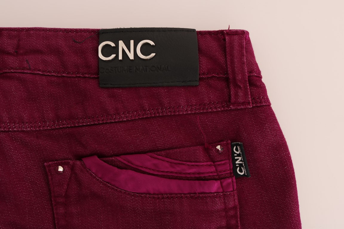 Costume National Jeans aus Baumwollstretch in roter Waschung