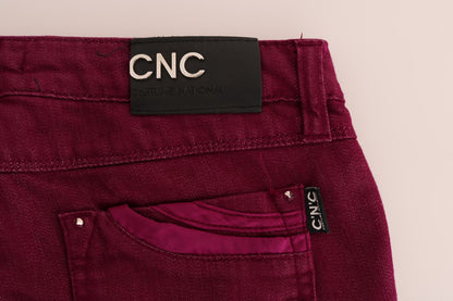 Costume National Jeans aus Baumwollstretch in roter Waschung