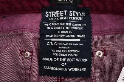 Costume National Jeans aus Baumwollstretch in roter Waschung
