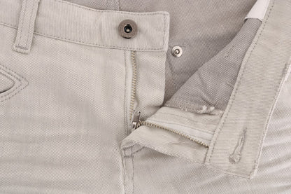 Costume National – Weiße Slim-Jeans aus Baumwollstretch