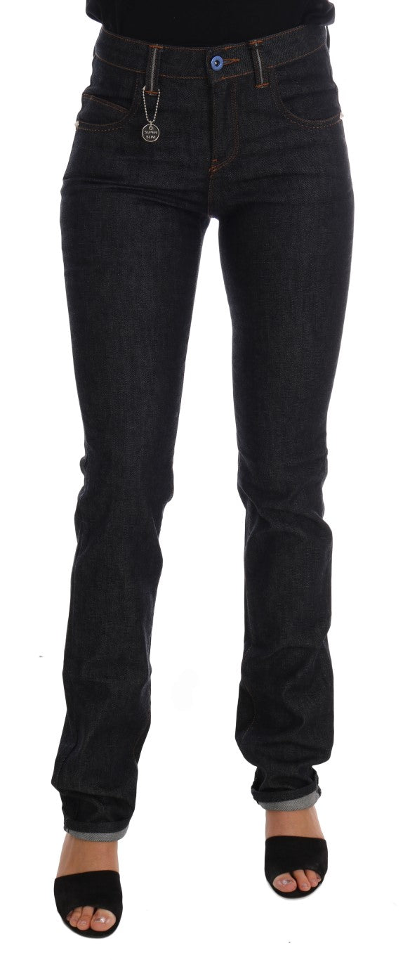 Costume National – Blaue Slim-Fit-Jeans aus Stretch-Baumwolle