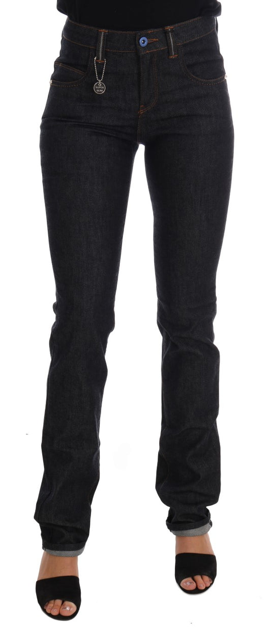 Costume National – Blaue Slim-Fit-Jeans aus Stretch-Baumwolle