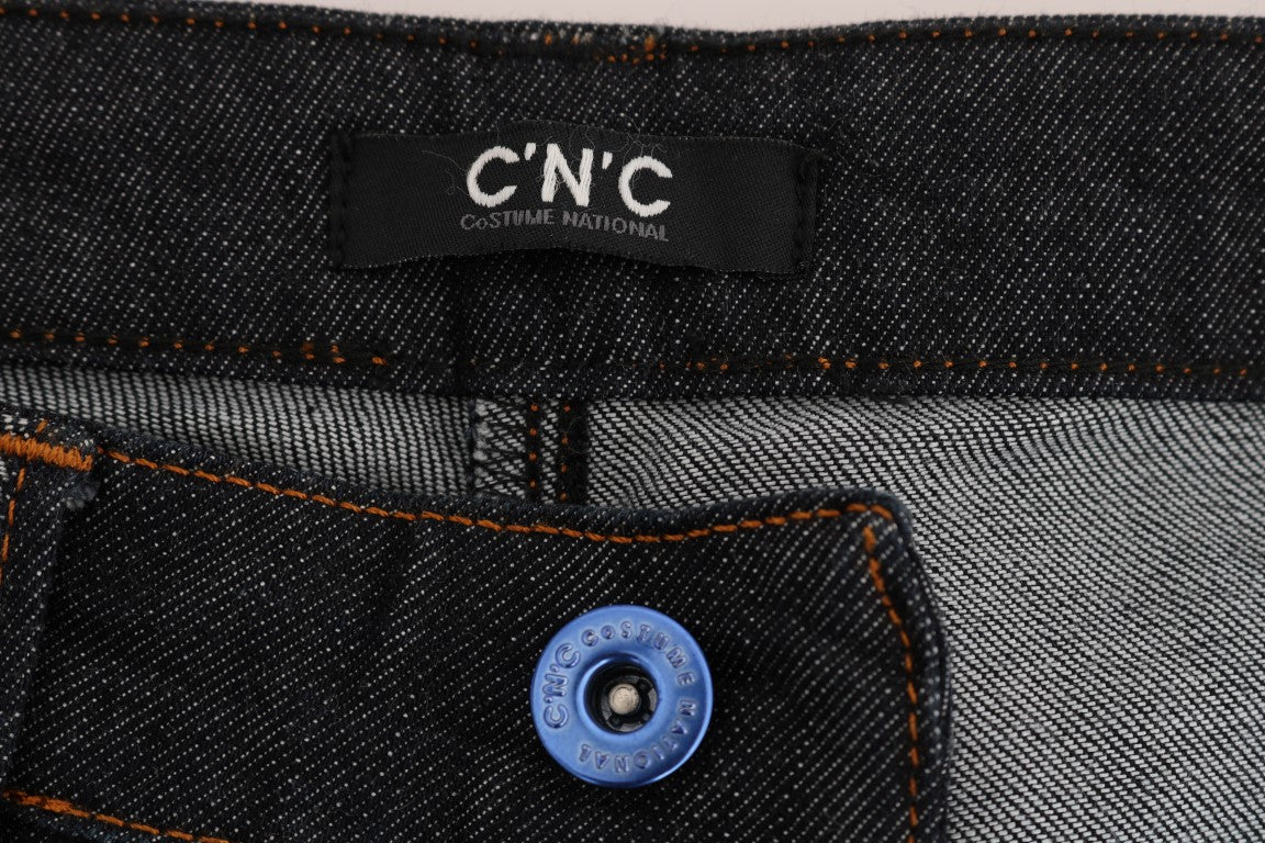 Costume National – Blaue Slim-Fit-Jeans aus Stretch-Baumwolle