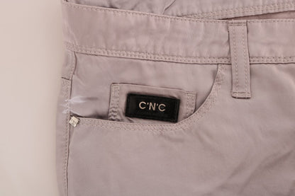 Costume National – Beige Slim Fit Jeans aus Baumwolle
