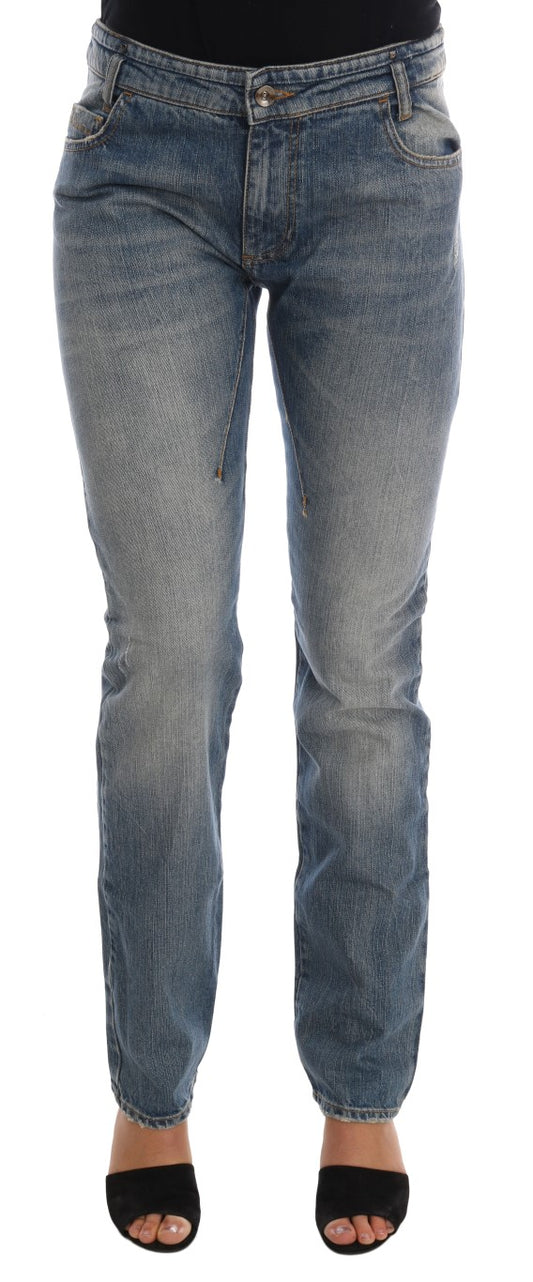 Costume National – Blaue Stretch-Jeans aus Baumwolldenim