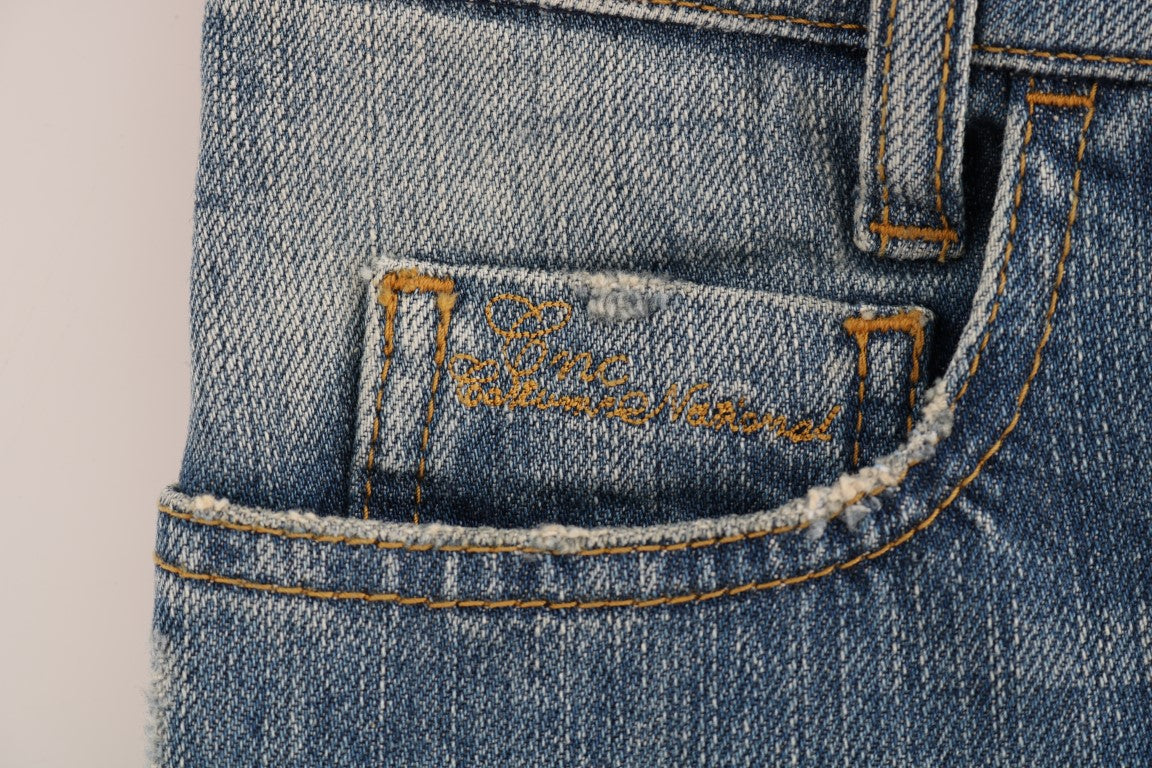 Costume National – Blaue Stretch-Jeans aus Baumwolldenim