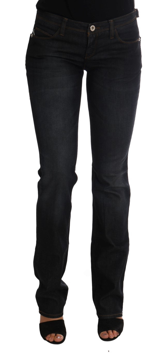 Costume National Dunkelblaue Slim Fit-Jeans aus Baumwolle