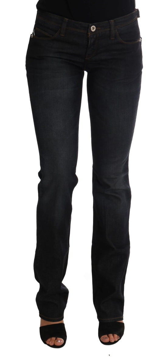 Costume National Dunkelblaue Slim Fit-Jeans aus Baumwolle