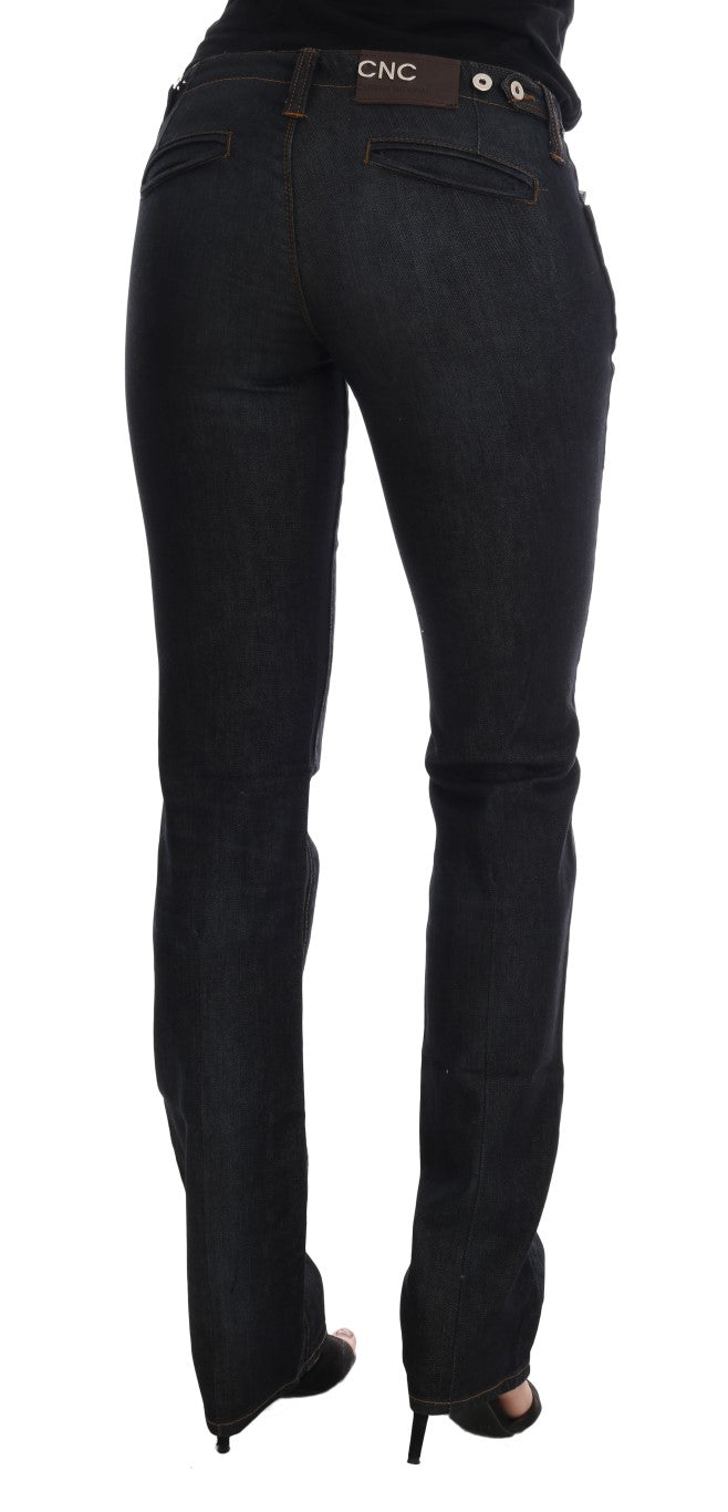 Costume National Dunkelblaue Slim Fit-Jeans aus Baumwolle