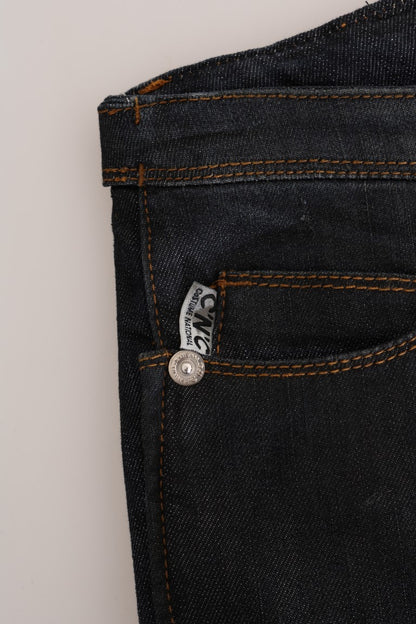 Costume National Dunkelblaue Slim Fit-Jeans aus Baumwolle
