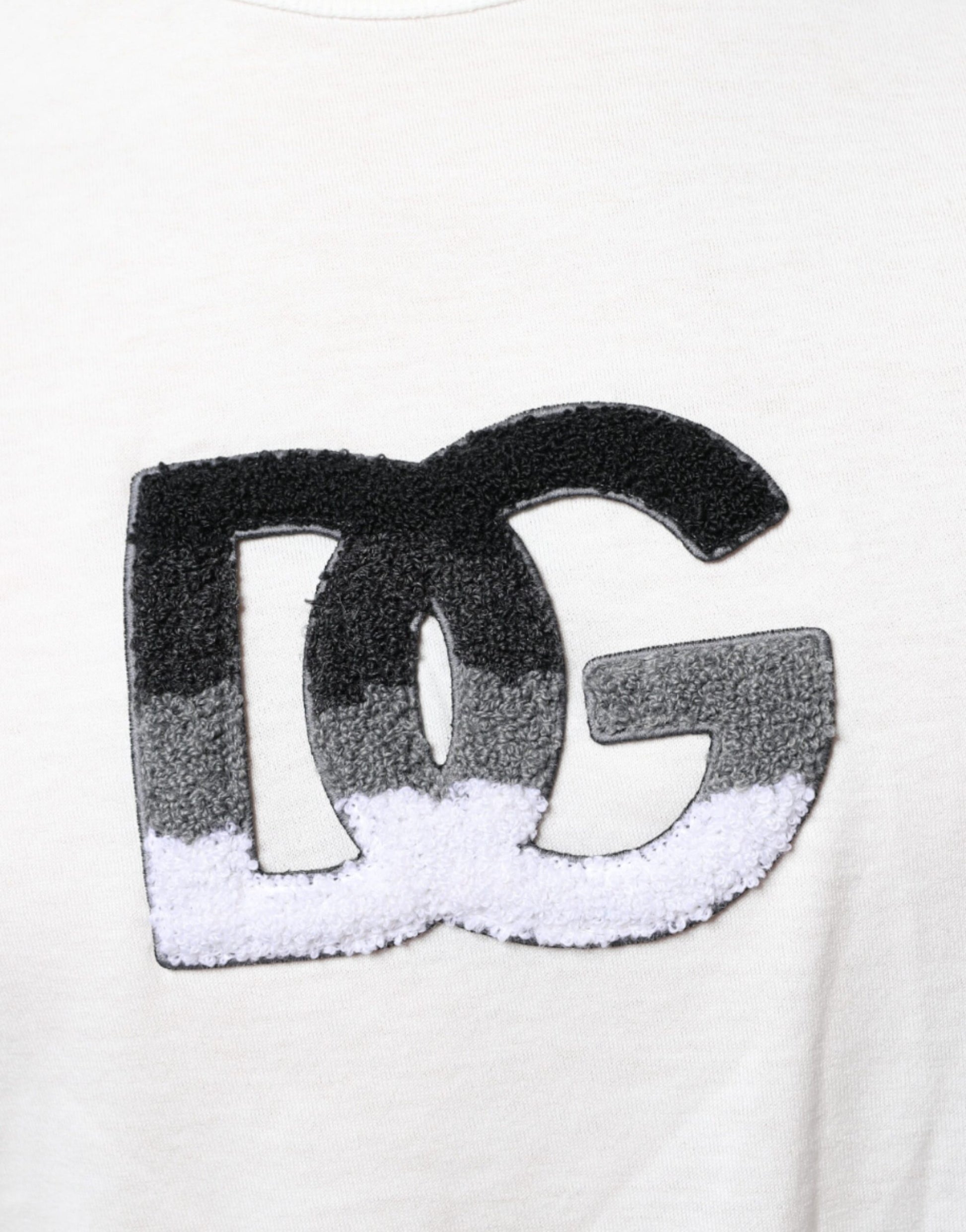 Dolce &amp; Gabbana – Weißes Baumwoll-T-Shirt mit DG-Logo-Print
