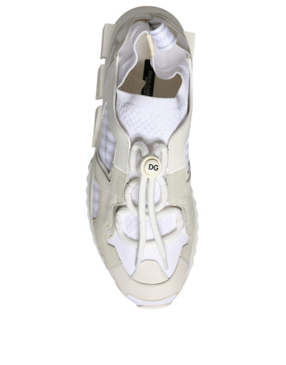 Dolce &amp; Gabbana Sorrento Trekking-Sneakers aus weißem Mesh