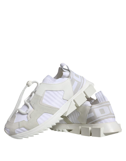 Dolce &amp; Gabbana Sorrento Trekking-Sneakers aus weißem Mesh