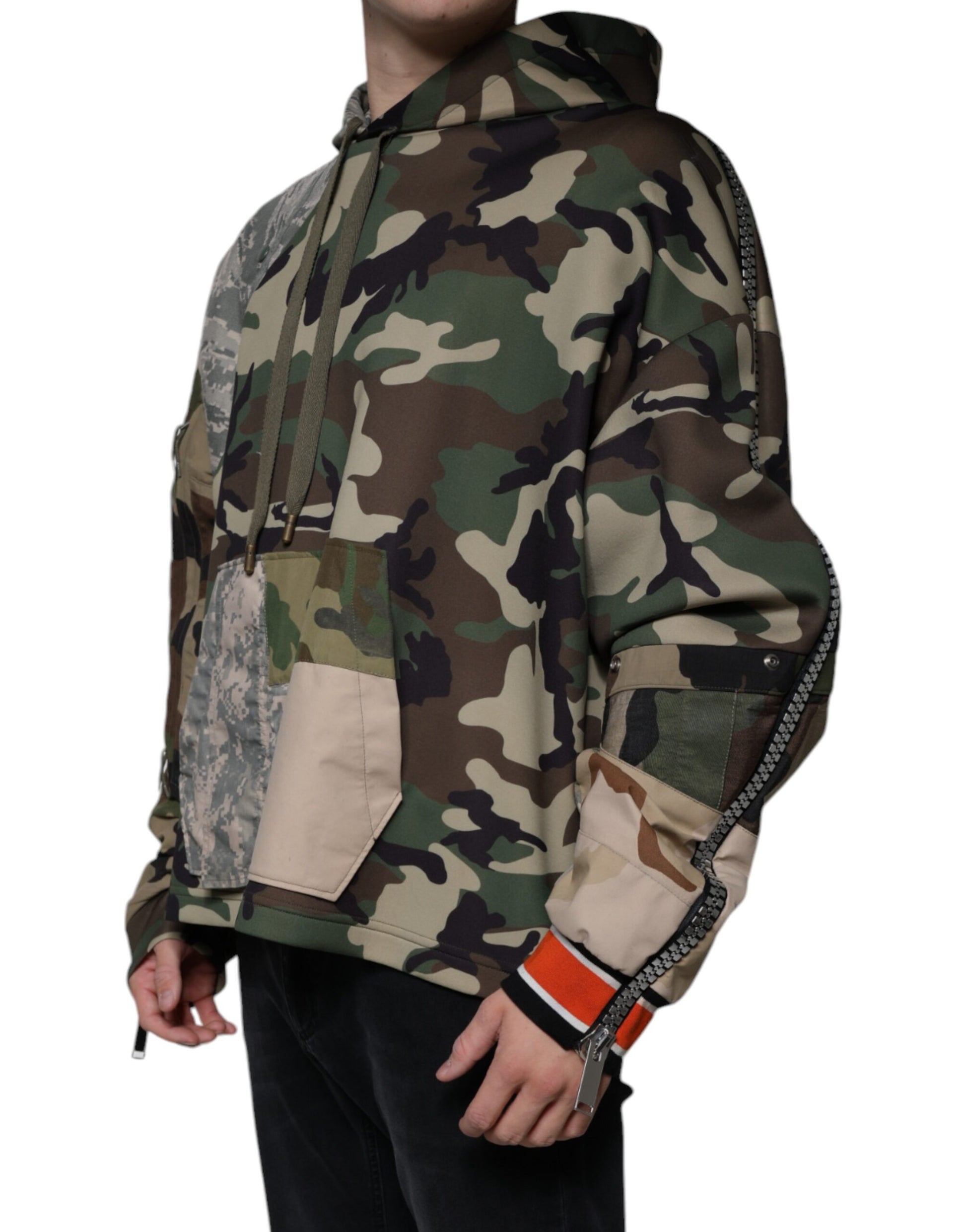 Dolce &amp; Gabbana Mehrfarbiger Camouflage-Kapuzenpullover