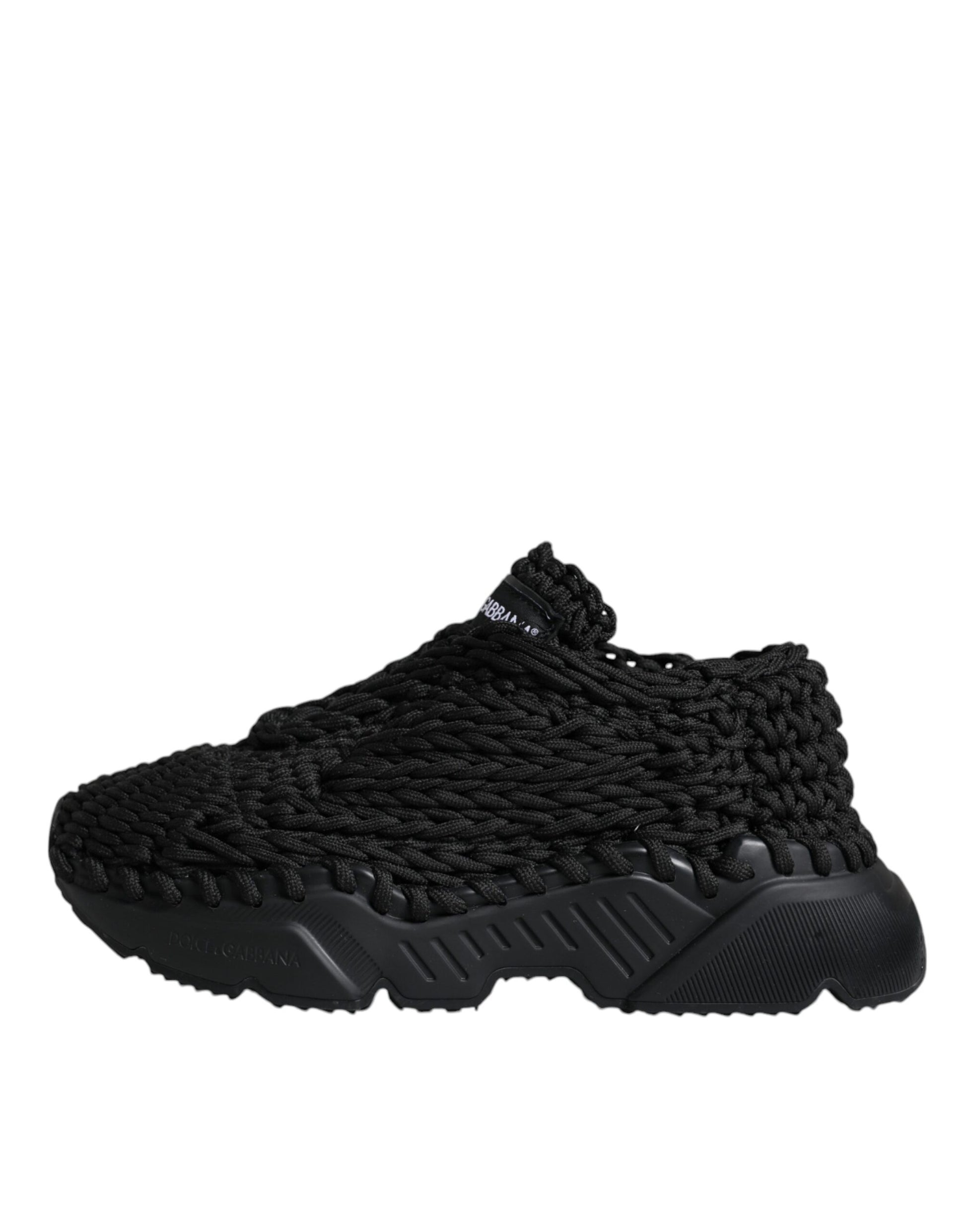 Dolce &amp; Gabbana – Schwarze Daymaster-Sneakers aus Strick