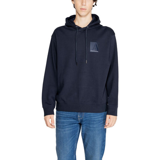 Armani Exchange – Blauer Kapuzenpullover aus Baumwolle