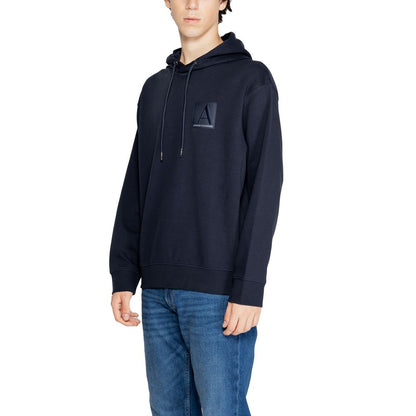 Armani Exchange – Blauer Kapuzenpullover aus Baumwolle