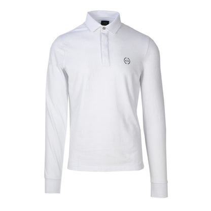Armani Exchange – Weißes Langarmshirt aus Baumwolle