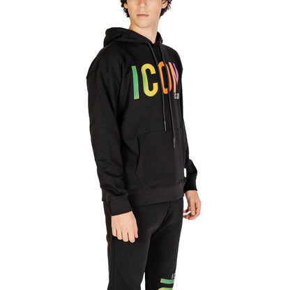 Icon Black Cotton Hoody