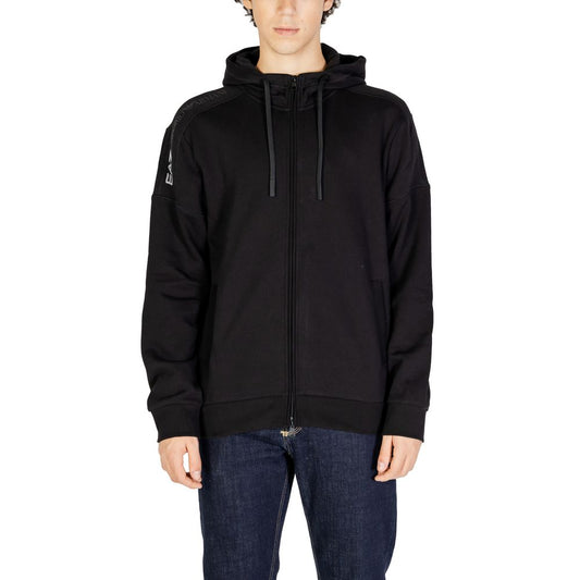 EA7 Emporio Armani – Schwarzer Kapuzenpullover aus Baumwolle