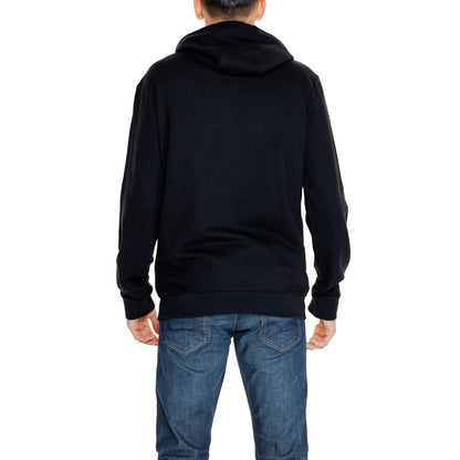 EA7 Emporio Armani – Schwarzer Kapuzenpullover aus Baumwolle