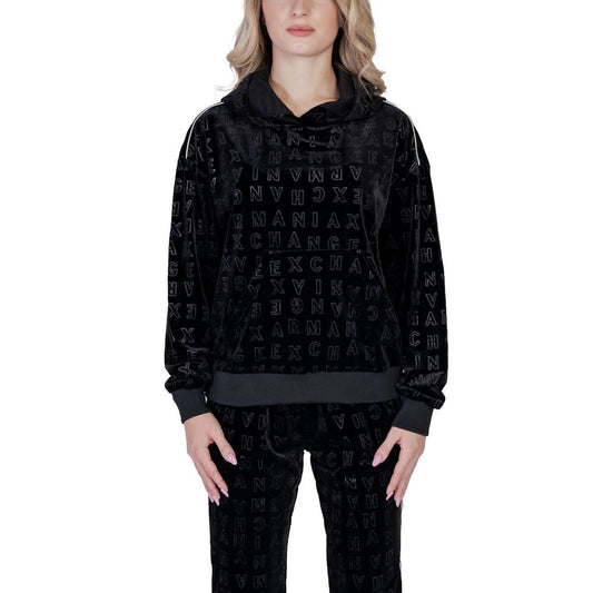 Armani Exchange Black Polyester Hoodie