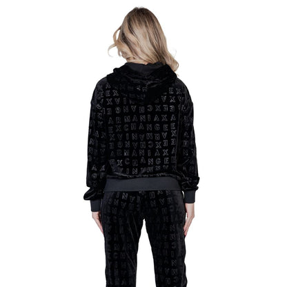 Armani Exchange Black Polyester Hoodie