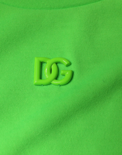 Dolce &amp; Gabbana Grün Logo Kapuzenpullover Herren Sweatshirt Pullover
