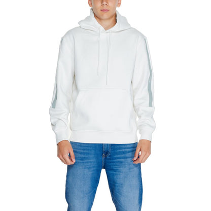 Calvin Klein Jeans – Kapuzenpullover aus Baumwolle in Creme