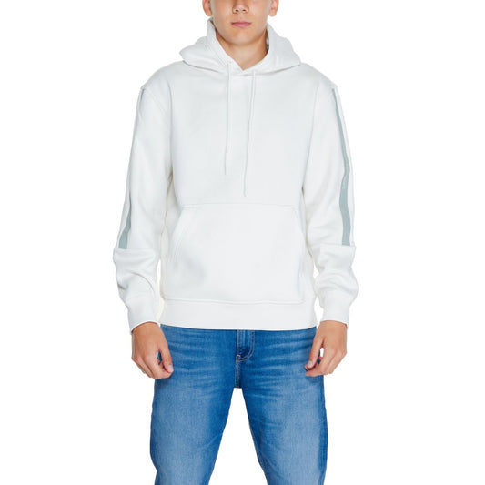 Calvin Klein Jeans – Kapuzenpullover aus Baumwolle in Creme