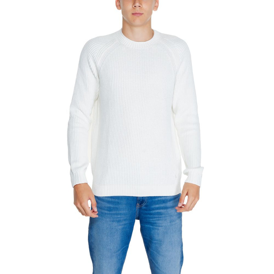 Calvin Klein Jeans – Weißer Pullover aus Bio-Baumwolle