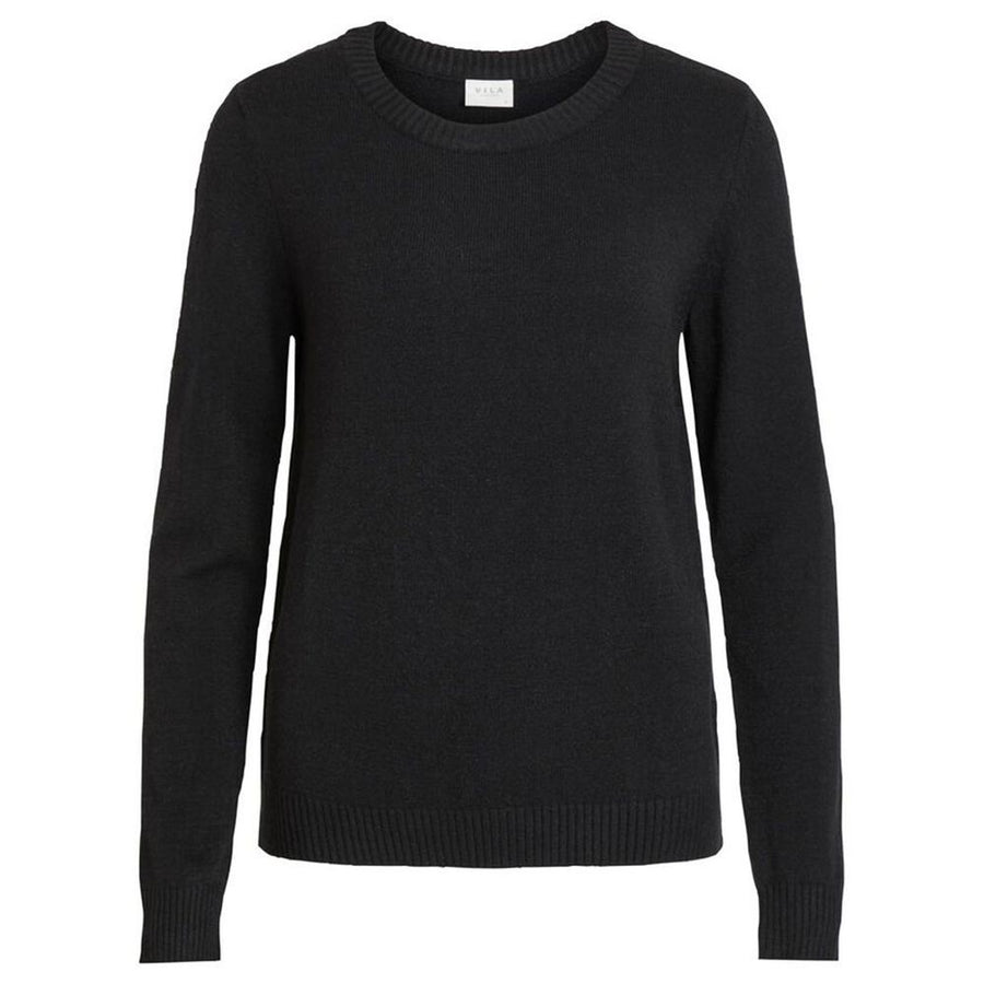 Vila Clothes Black Viscose Sweatshirt