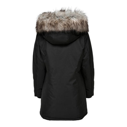 Only Black Polyester Parka