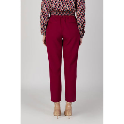 Vila Clothes Bordeaux Polyester Pant