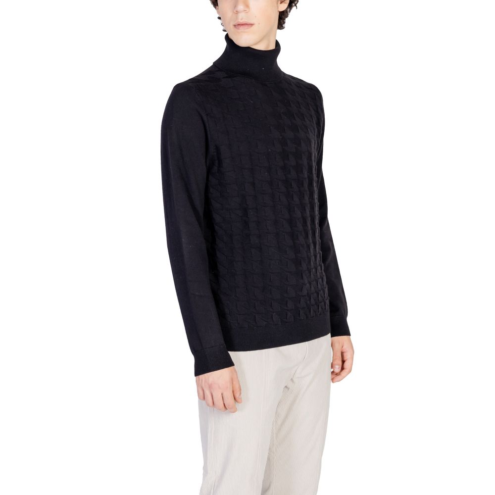 Antony Morato Rollkragenpullover aus schwarzer Baumwolle