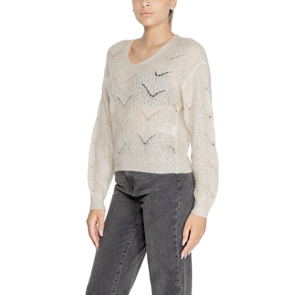 Jacqueline De Yong Cremefarbener Marabu-Pullover