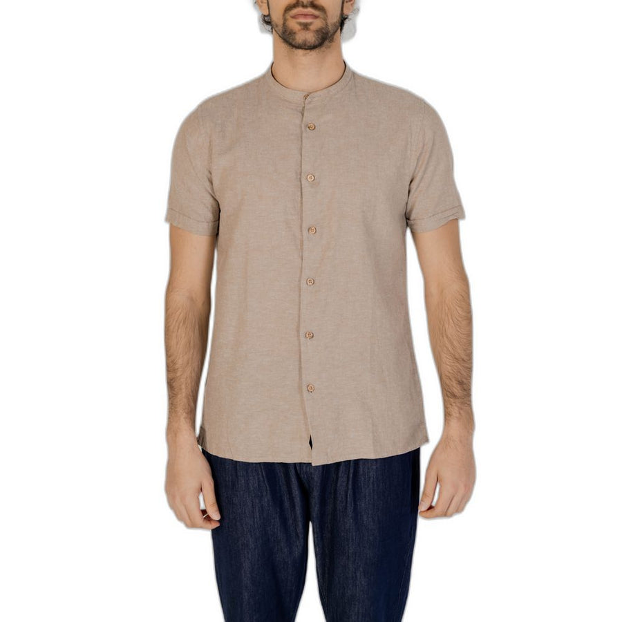 Hamaki-Ho Beige Linen Shortsleeve