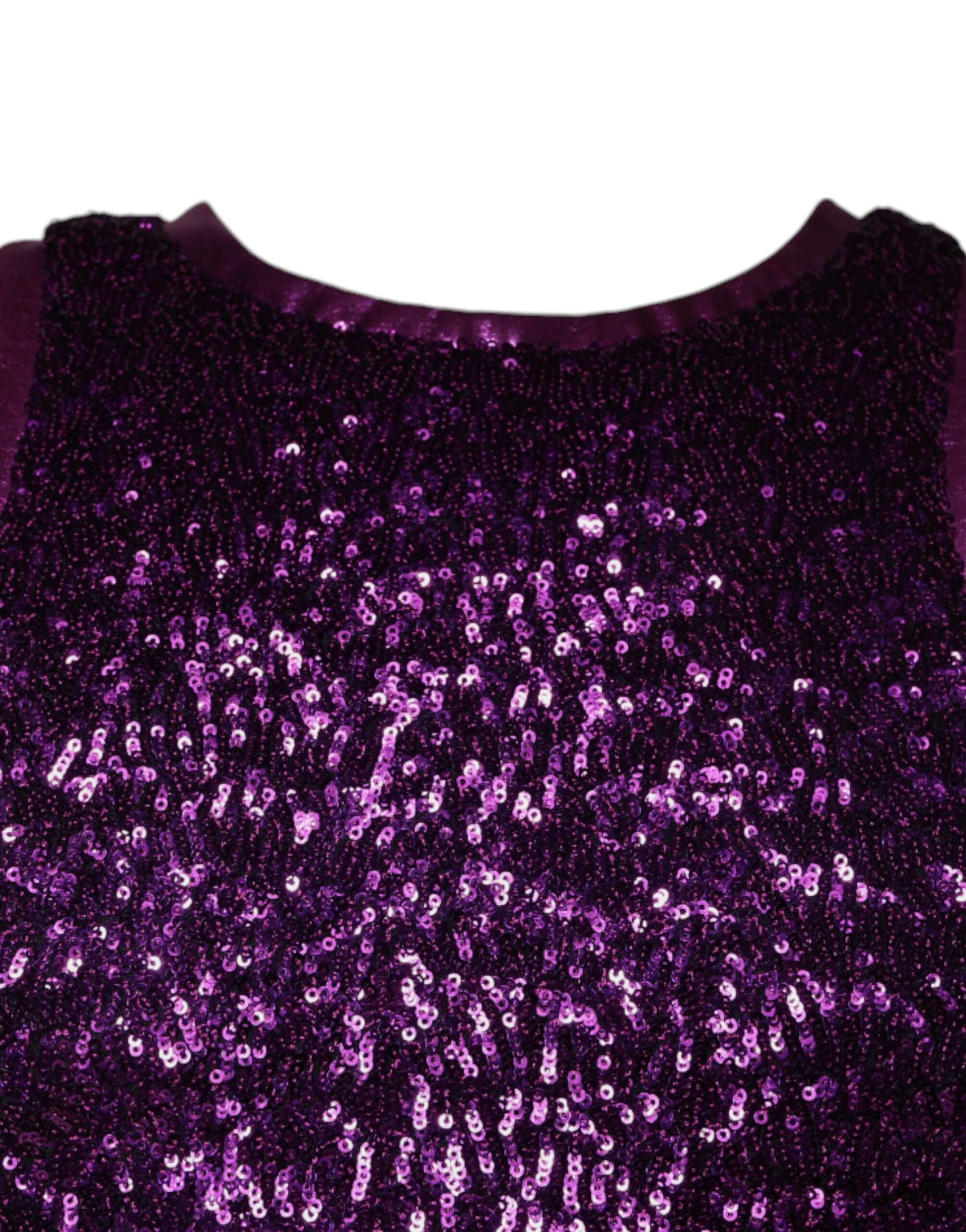 Dolce &amp; Gabbana Lila Pailletten Rundhals ärmelloses T-Shirt