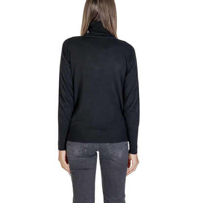 Alviero Martini Prima Classe Rollkragenpullover aus schwarzer Viskose