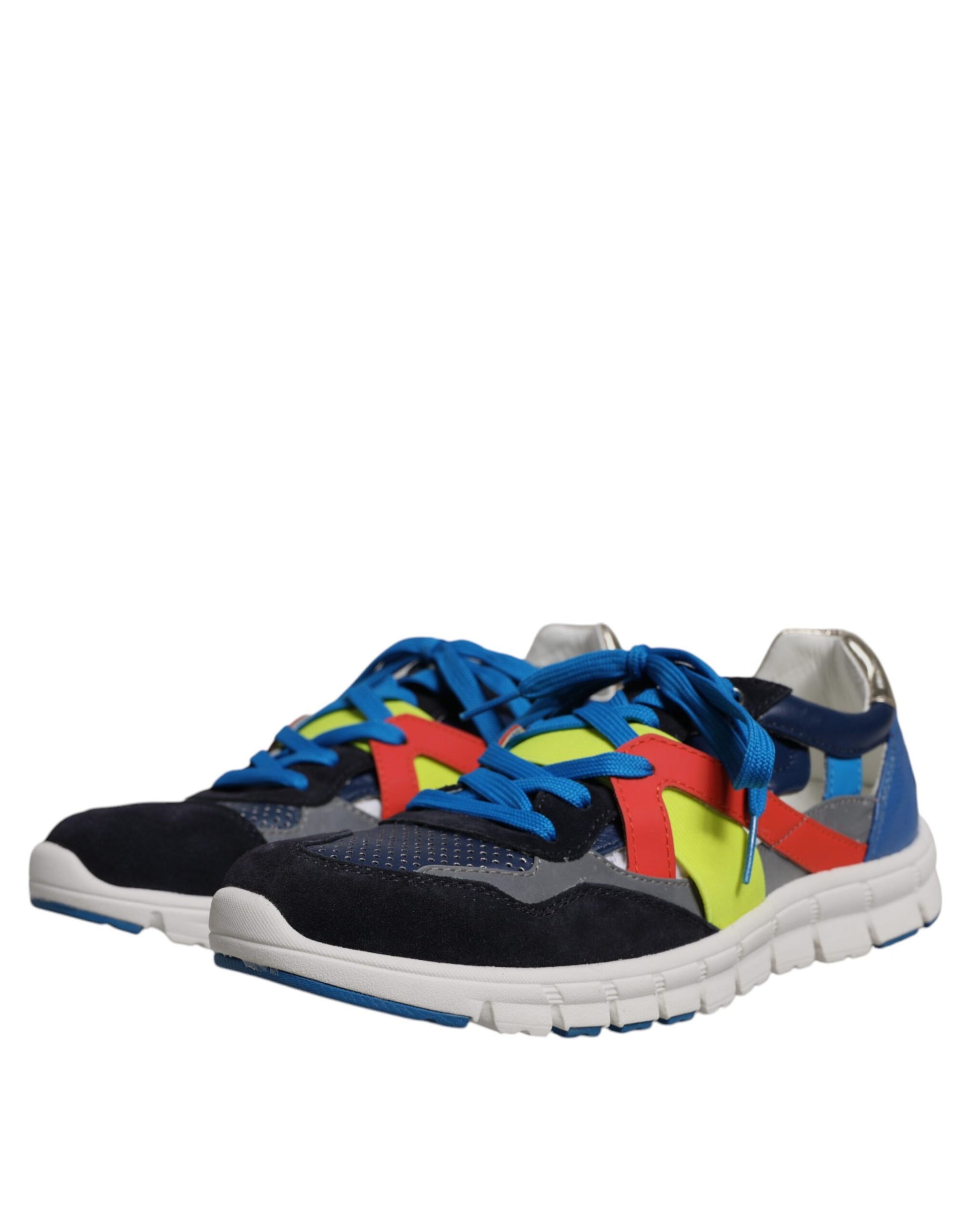Dolce &amp; Gabbana Mehrfarbige Low-Top-Sneakers aus Wildleder