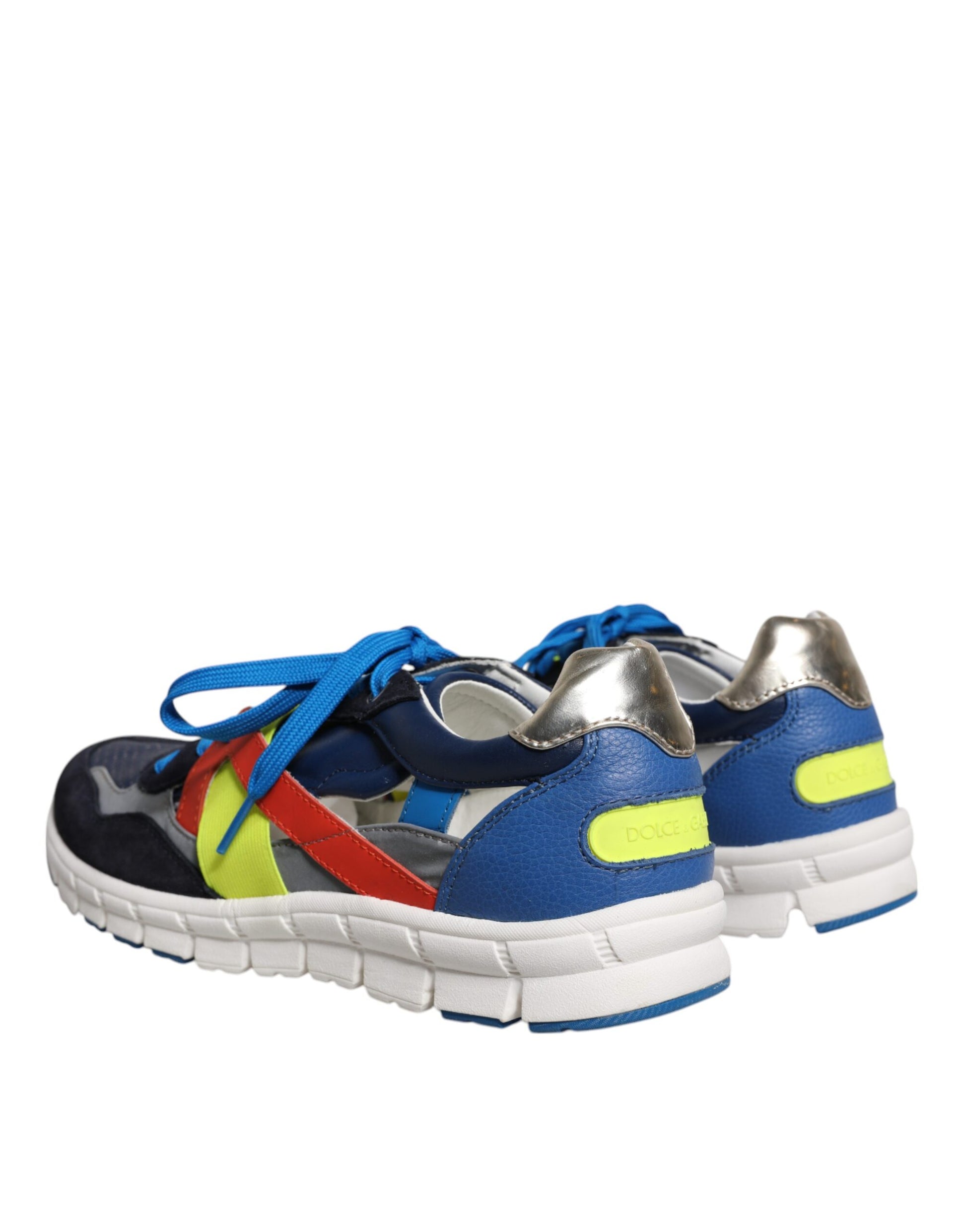 Dolce &amp; Gabbana Mehrfarbige Low-Top-Sneakers aus Wildleder