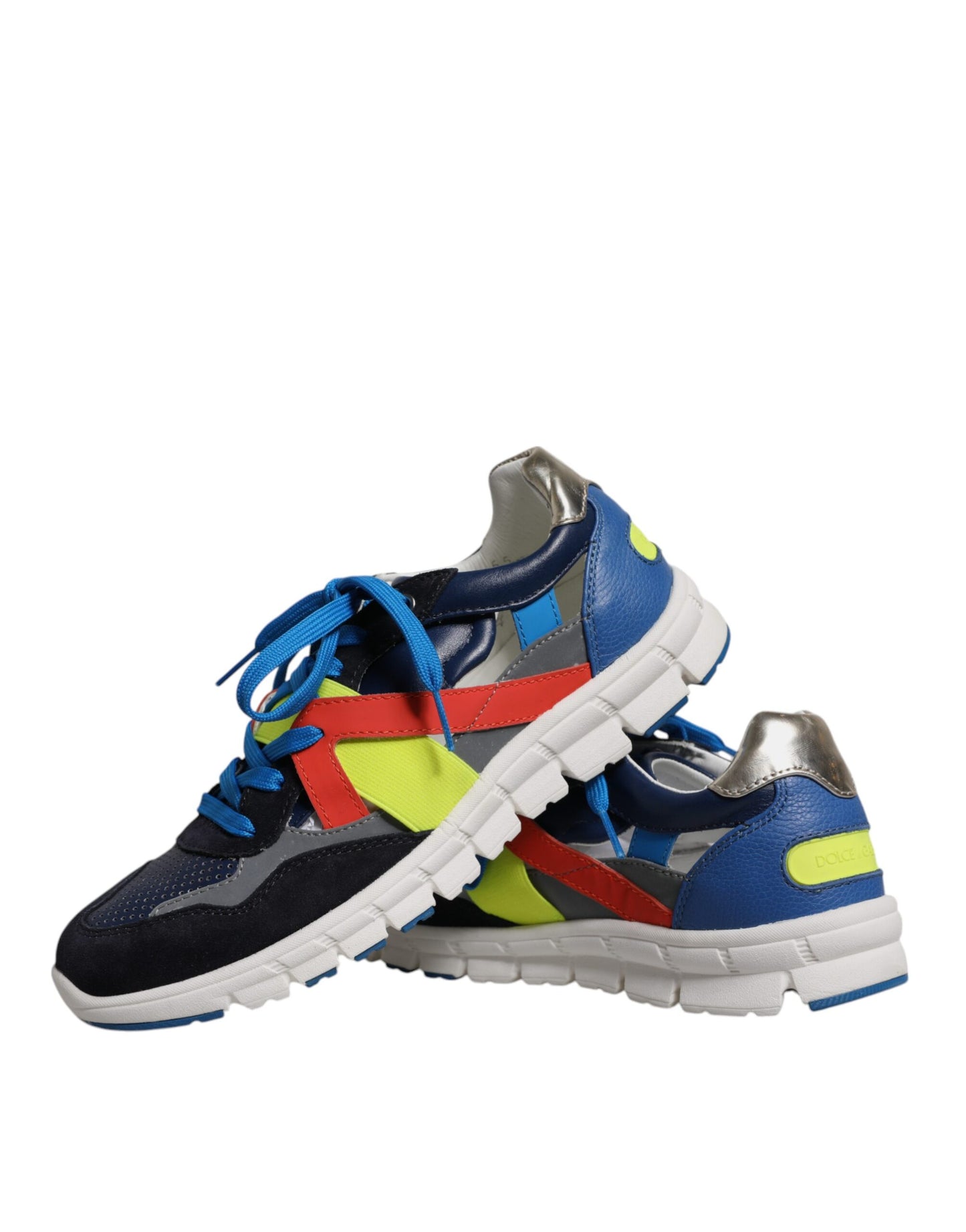 Dolce &amp; Gabbana Mehrfarbige Low-Top-Sneakers aus Wildleder
