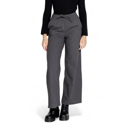 Jacqueline De Yong Gray Cotton Pant