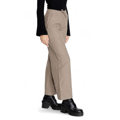 Jacqueline De Yong Brown Cotton Pant