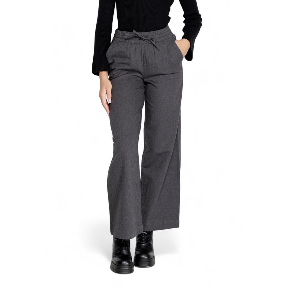 Jacqueline De Yong Gray Cotton Pant