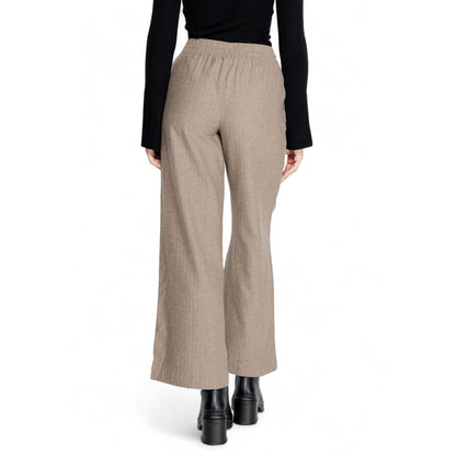 Jacqueline De Yong Brown Cotton Pant