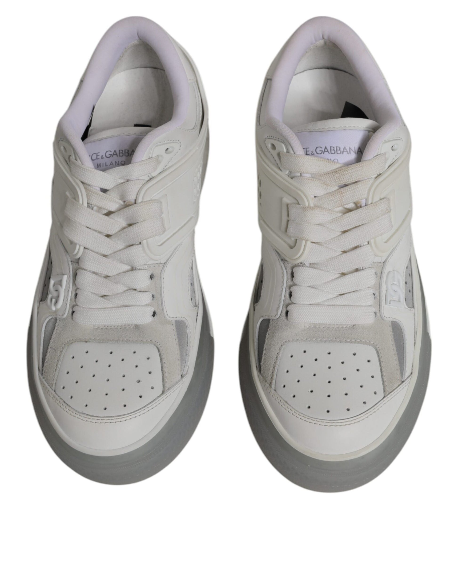 Dolce &amp; Gabbana – Weiße DG-Logo-Sneakers „Custom 2.Zero“
